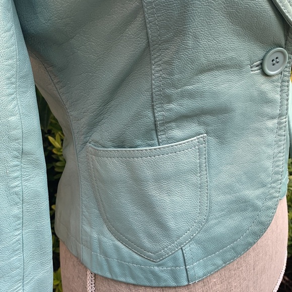 Bebe Winter Green Leather Jacket - Picture 7 of 10